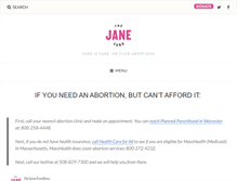 Tablet Screenshot of janefund.org